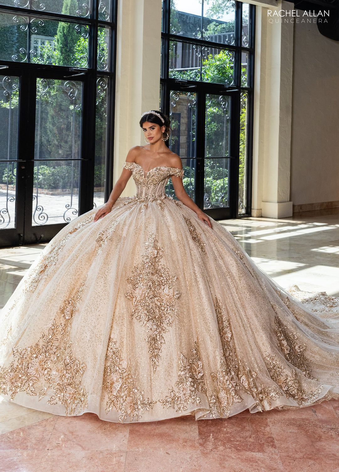 Off Shoulder Quinceanera Dress by Rachel Allan RQ2215