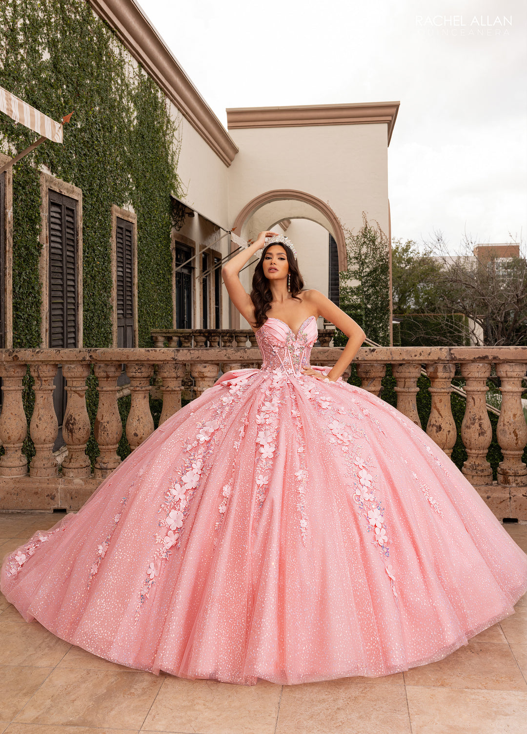 Strapless Quinceanera Dress by Rachel Allan RQ3162 - Blush