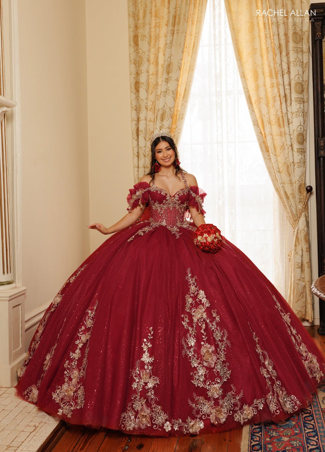 Cape Quinceanera Dress by Rachel Allan RQ3181 - product image 1