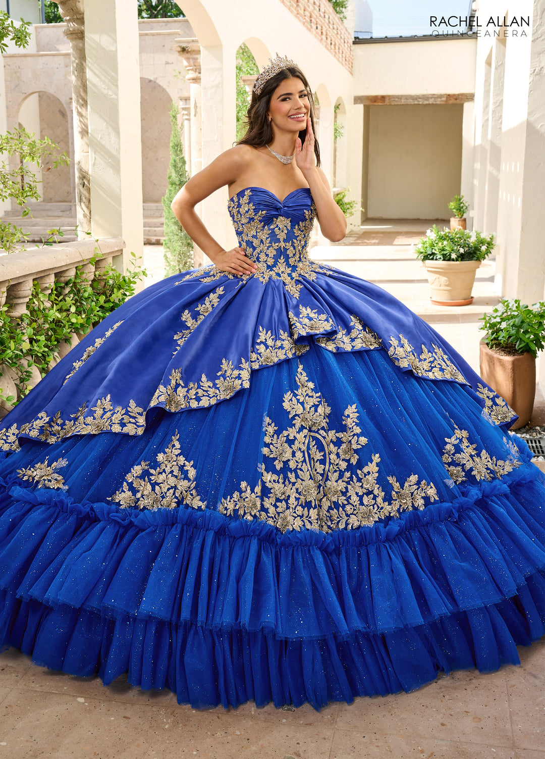 Charro Strapless Quinceanera Dress by Rachel Allan RQ5010 - Royal Gold