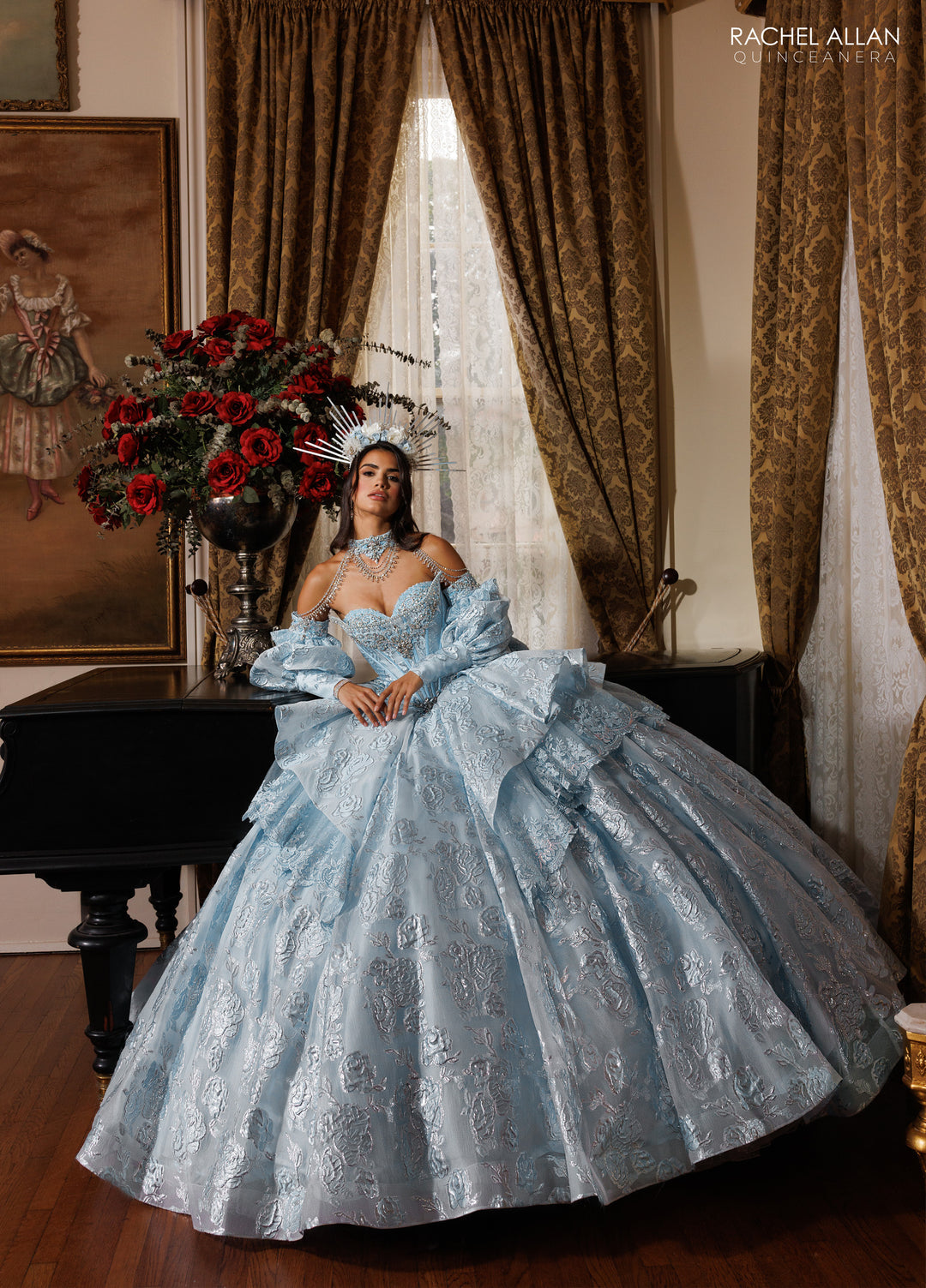 Jacquard Quinceanera Dress by Rachel Allan RQ6020 - product image 1