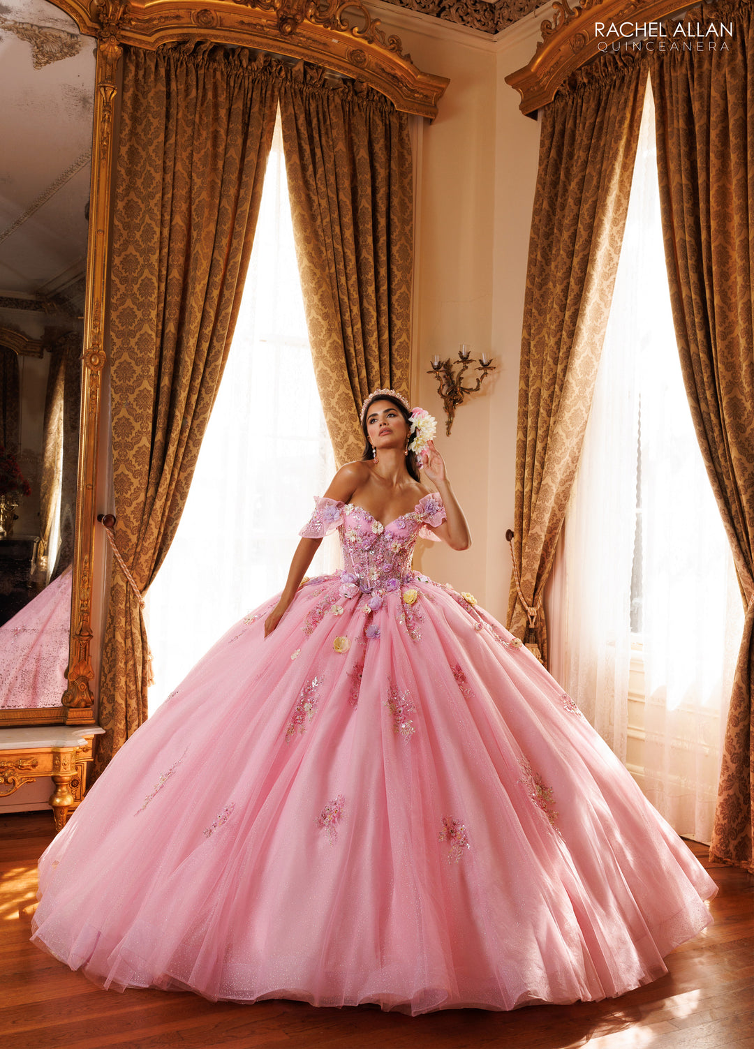 3D Floral Quinceanera Dress by Rachel Allan RQ6022 - product image 1