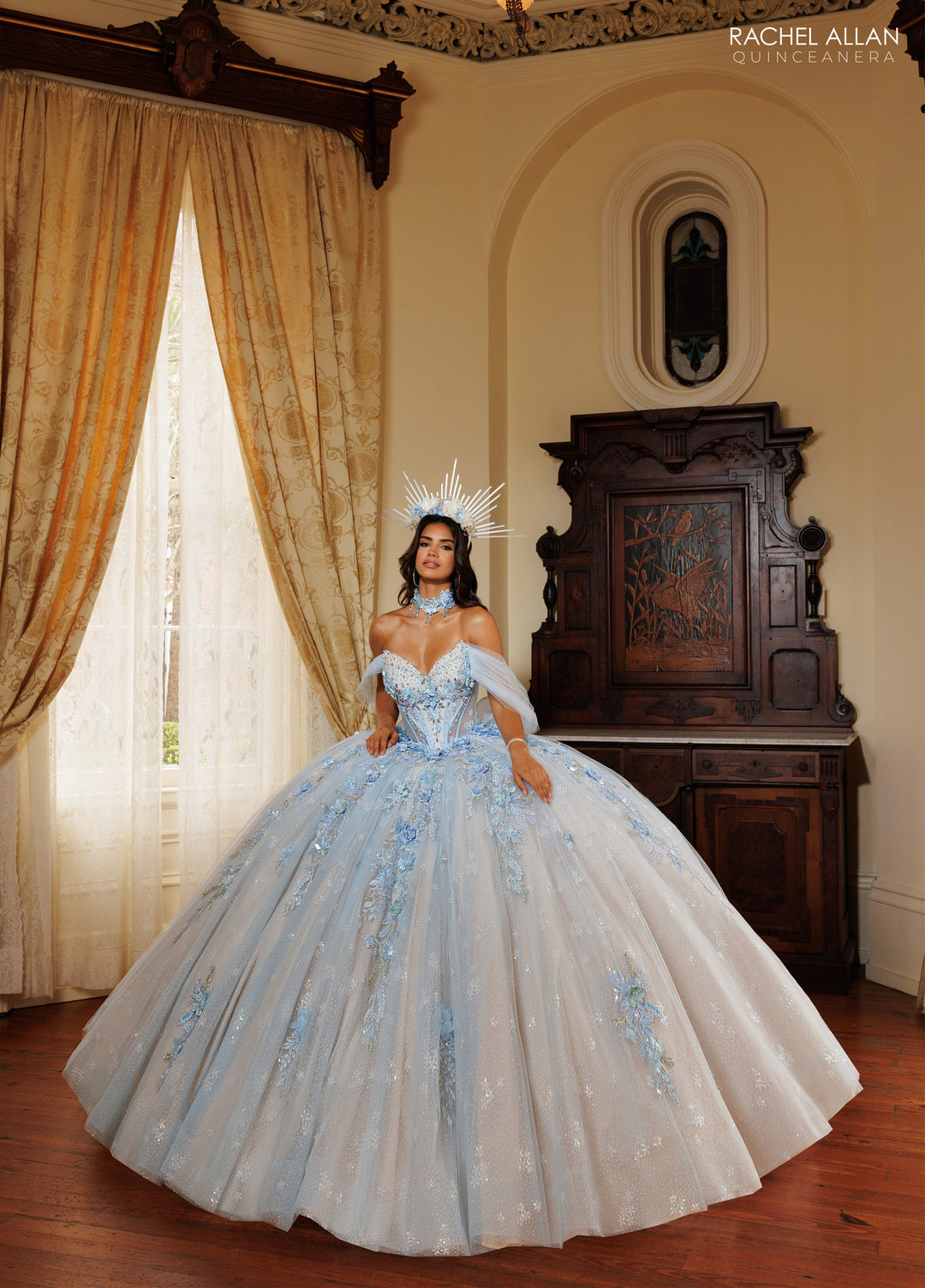 3D Floral Quinceanera Dress by Rachel Allan RQ6023 - product image 1