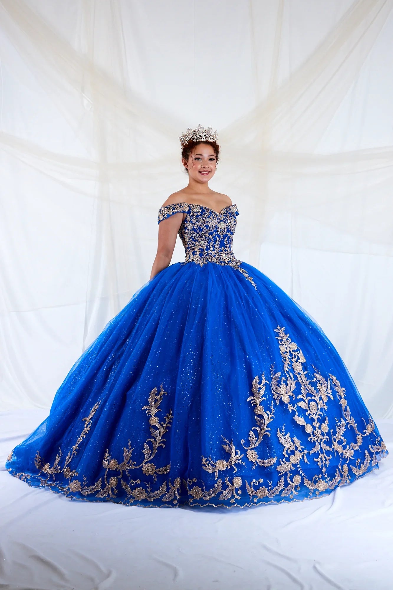 Applique Off Shoulder Ball Gown by Calla SCL-30018 - product image 7