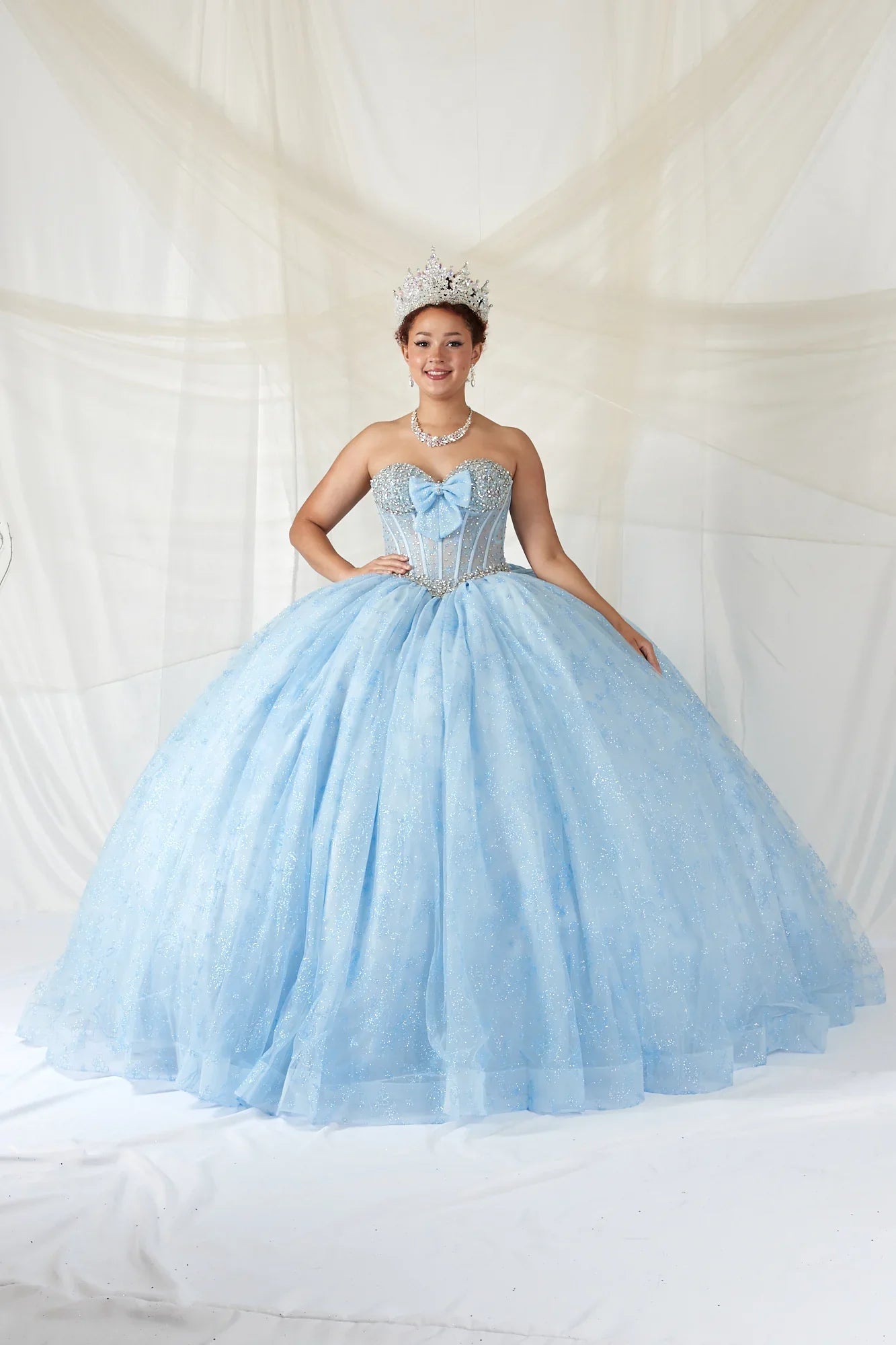 Strapless Corset Bow Ball Gown by Calla SCL-30030 - product image 6