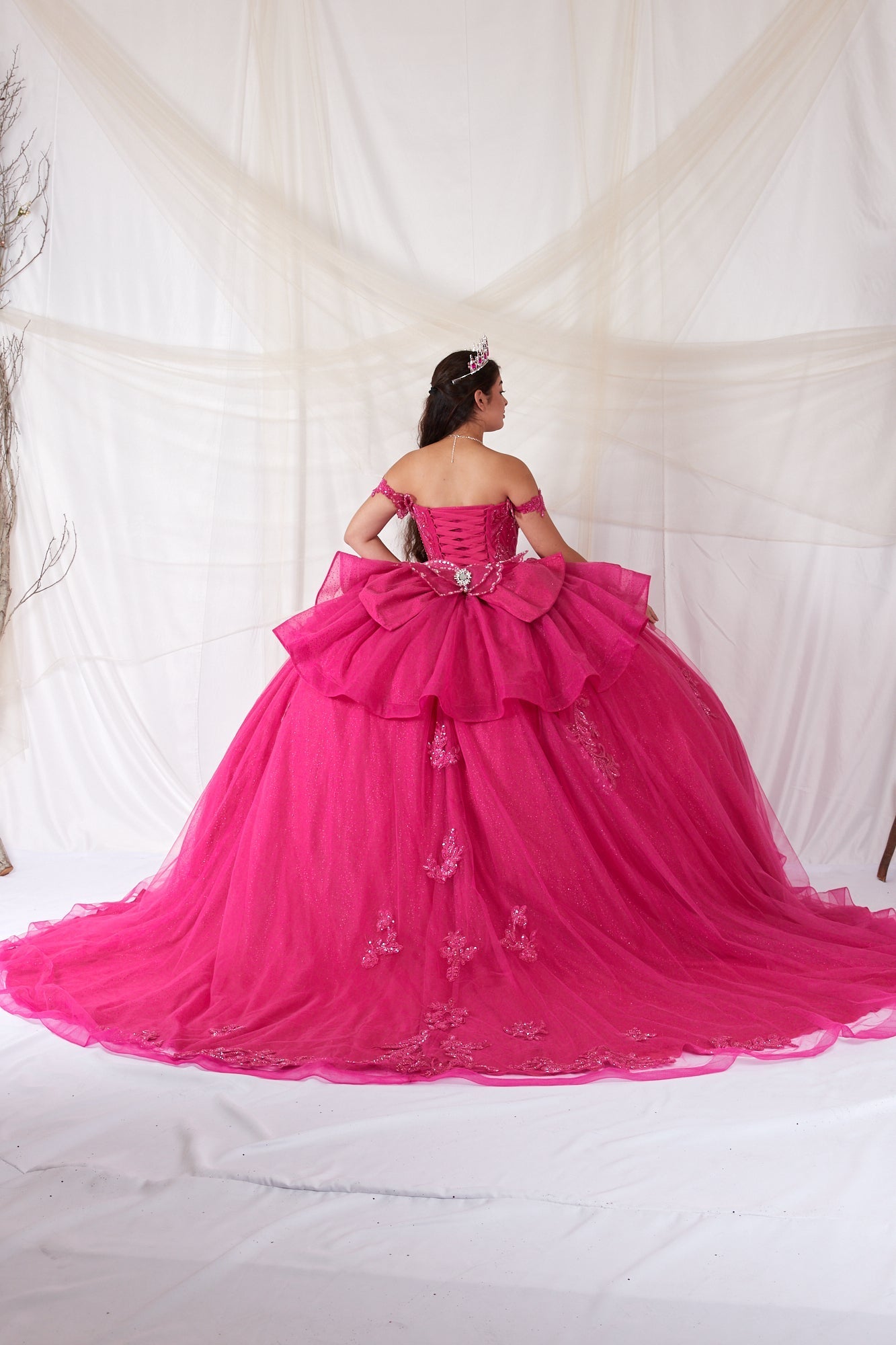 3D Butterfly Off Shoulder Ball Gown by Calla SCL-30034 - product image 2