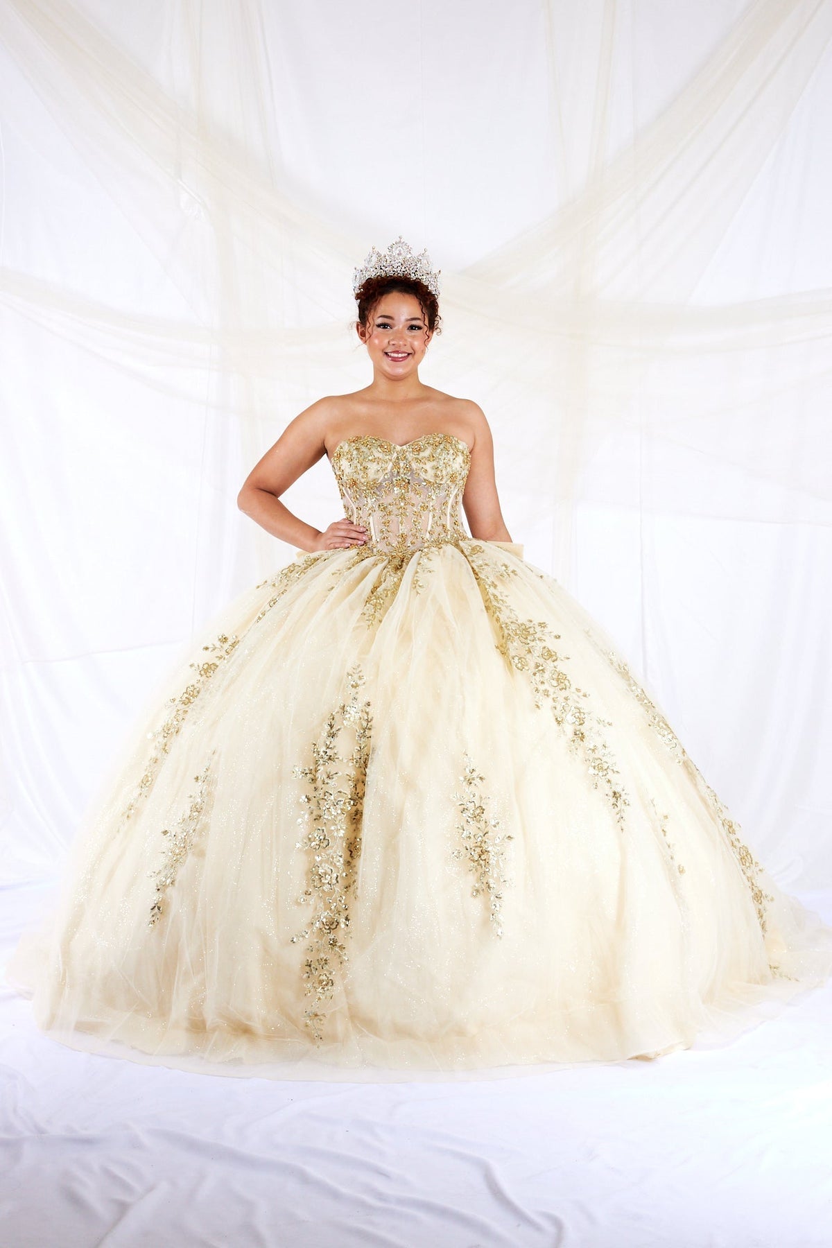 Applique Strapless Ball Gown by Calla SCL-30041 - product image 10