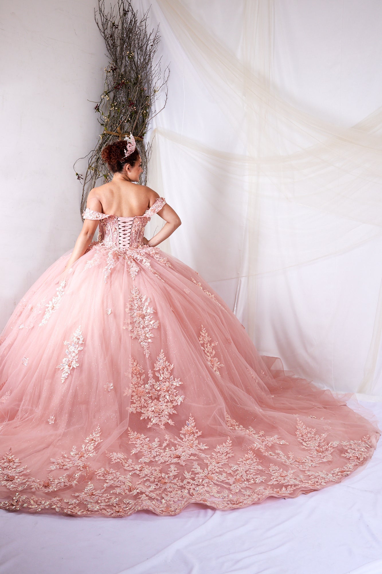 Applique Off Shoulder Ball Gown by Calla SCL-30046 - product image 2
