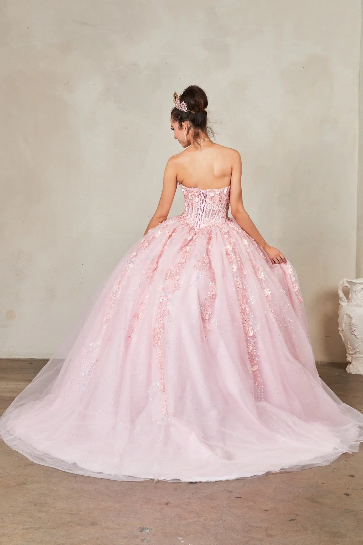 3D Floral Strapless Ball Gown by Calla SCL-30022 - product image 2