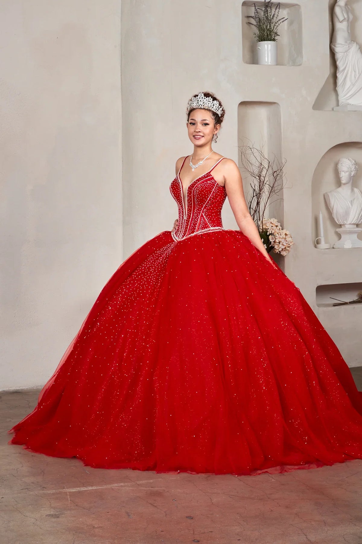 Beaded Sleeveless Ball Gown by Calla SCL-30017 - product image 2