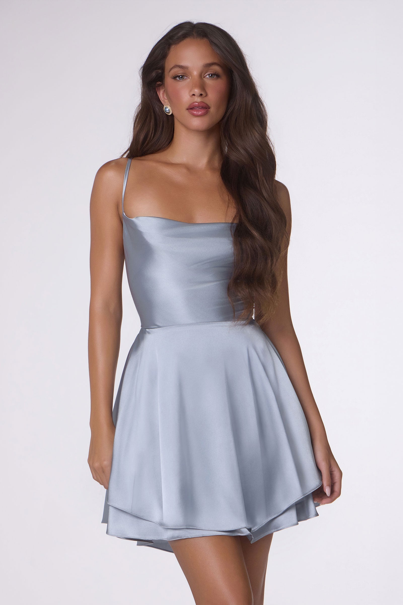 Satin Short Sleeveless A-line Dress by Amoris T616 - product image 16