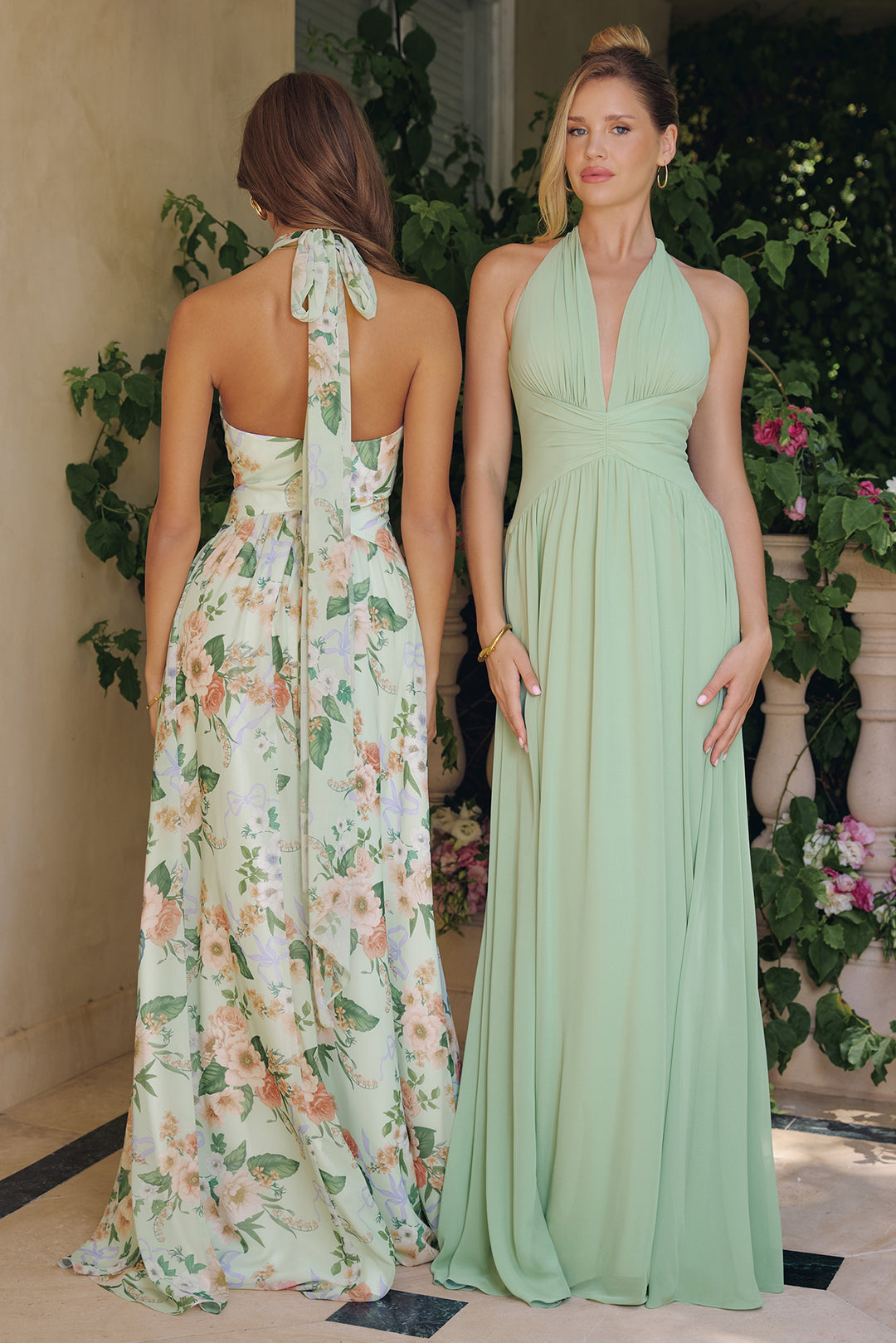 Chiffon Halter V-Neck A-line Gown by Amoris T715 - image 10