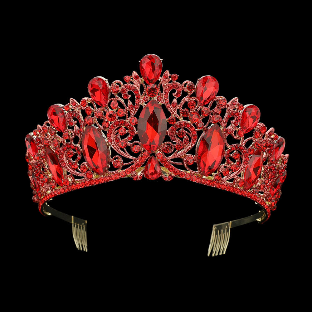 ForYou Dress TH1889 RED Rhinestone Tiara