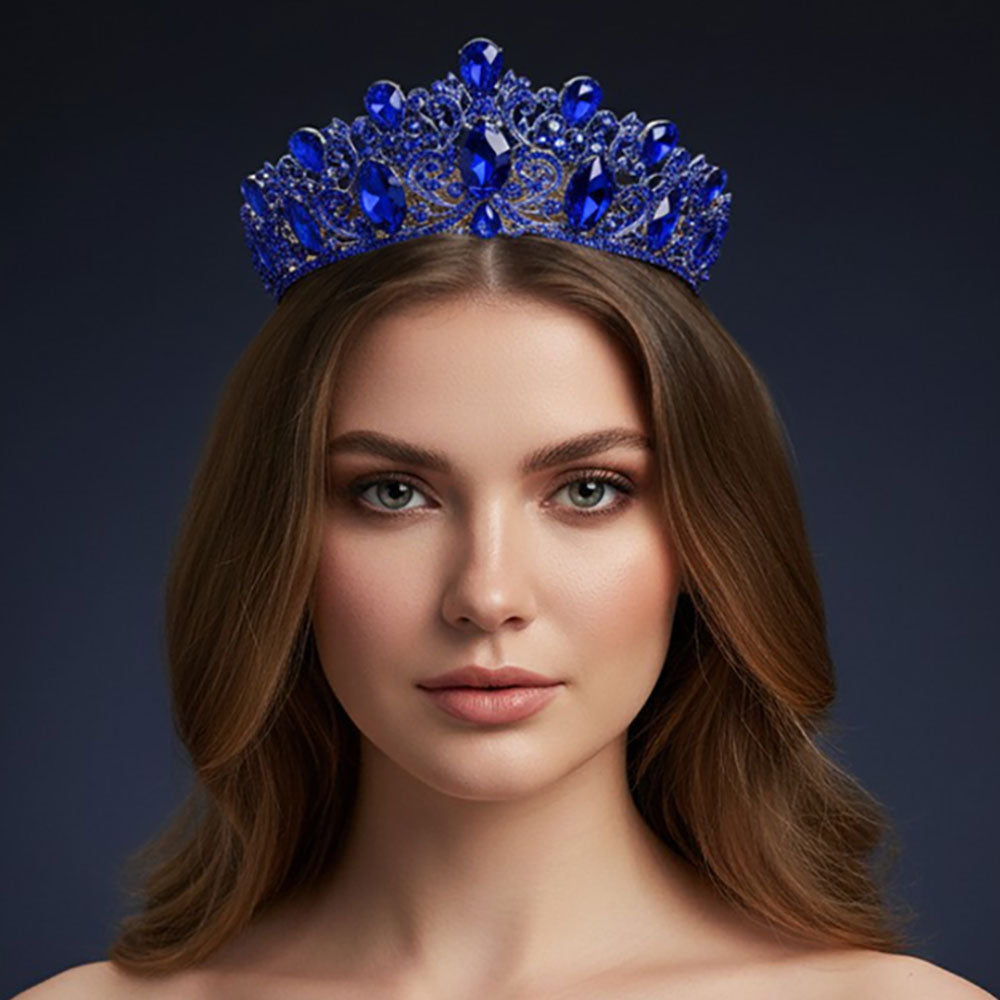 ForYou Dress TH1889 Sapphire Rhinestone Tiara