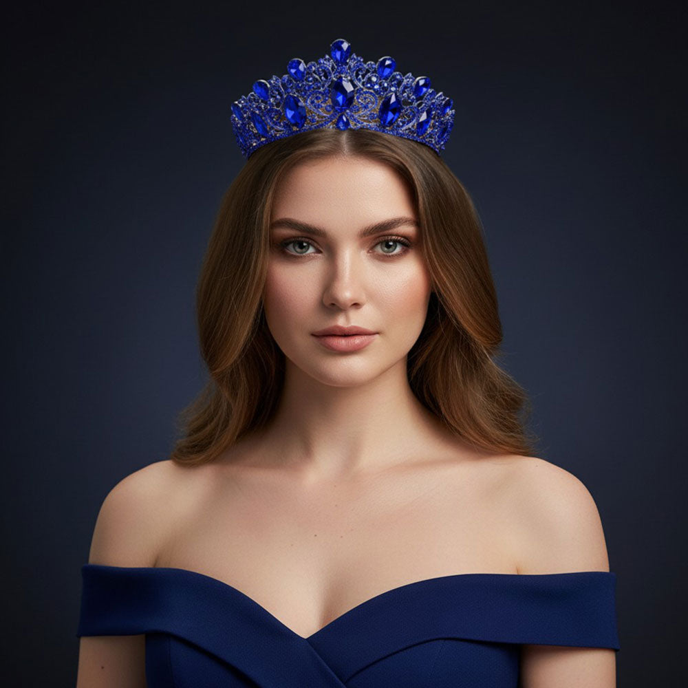 ForYou Dress TH1889 Sapphire Rhinestone Tiara