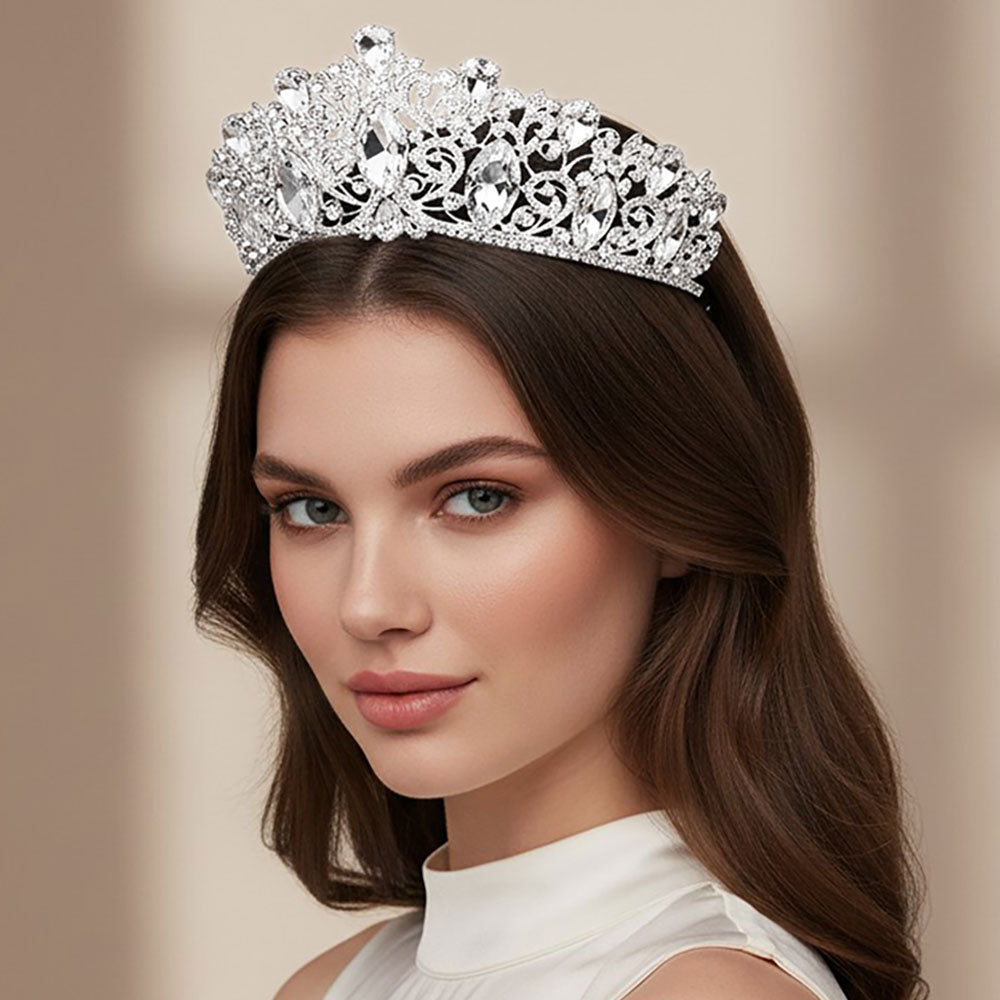 ForYou Dress TH1889 Silver Rhinestone Tiara