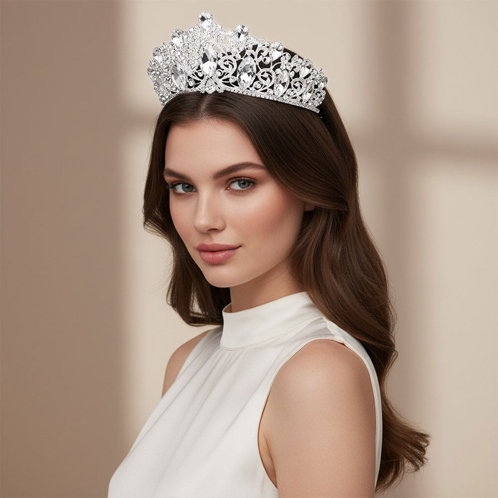 ForYou Dress TH1889 Silver Rhinestone Tiara