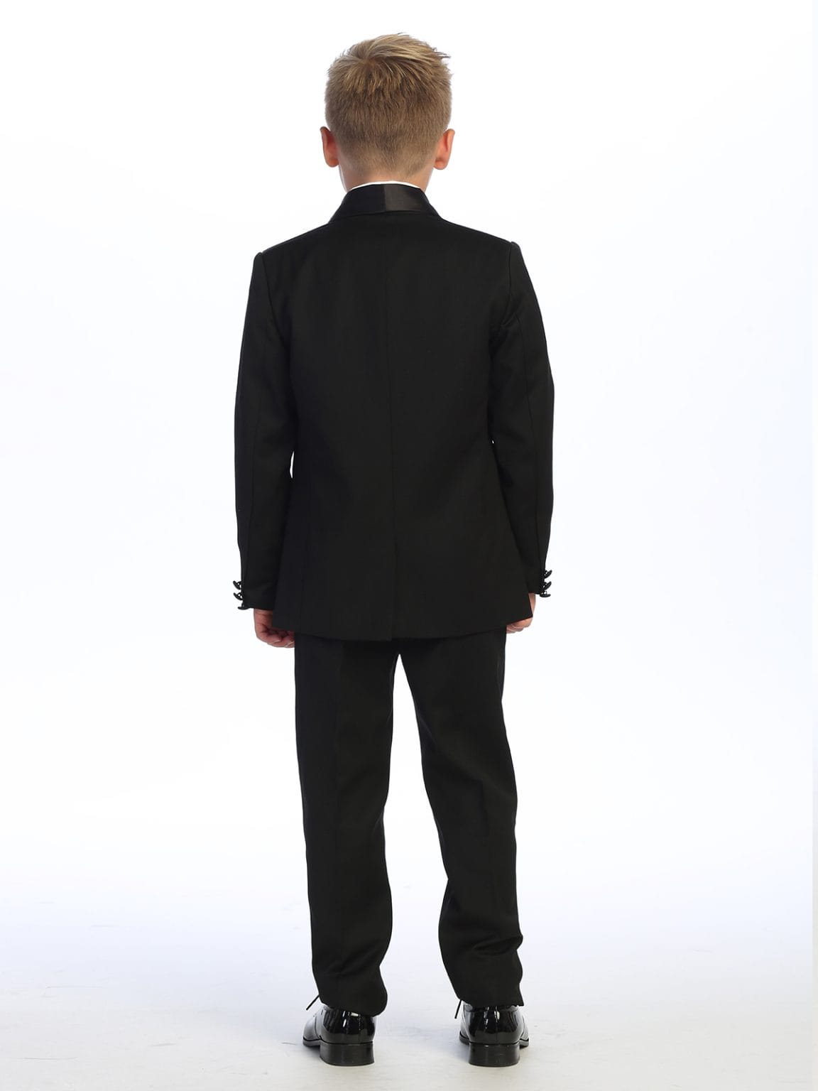 Boys 5 piece satin shawl collar slim fit tuxedo 4028