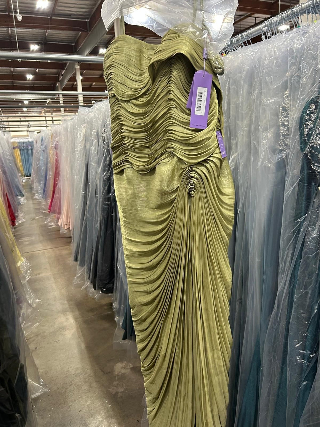 Chiffon Off Shoulder Slit Gown by Ladivine CD416 - image 5