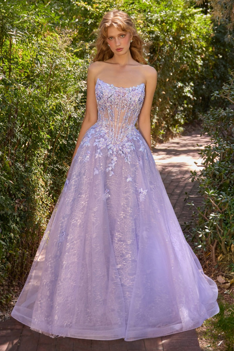 Andrea and Leo A1537 gown in LAVENDER
