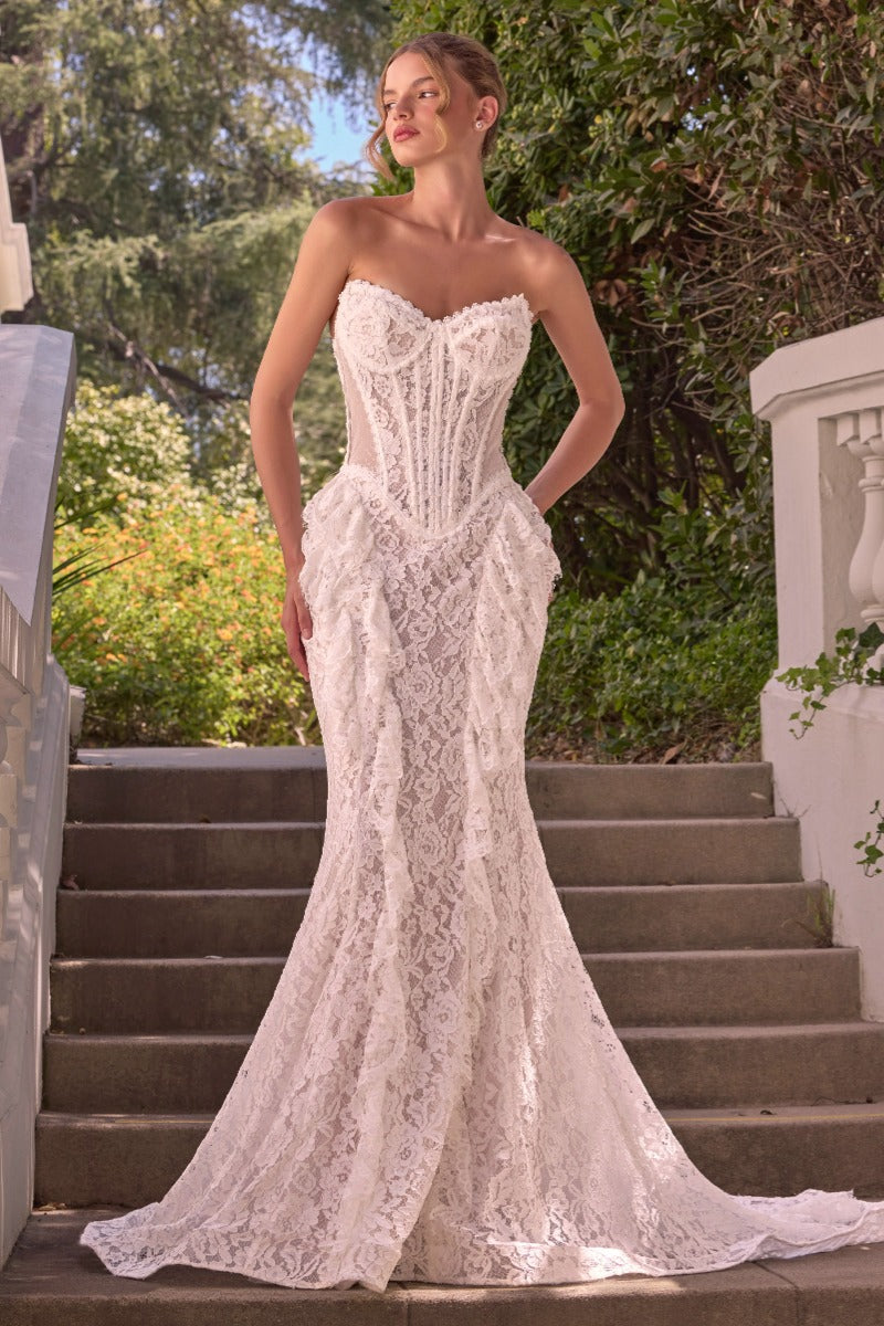 Andrea and Leo WL074 gown in OFF WHITE
