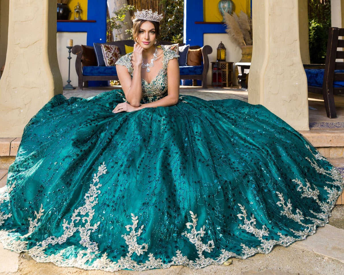 Applique Glitter Ball Gown by Cinderella Couture 8024J - product image 4
