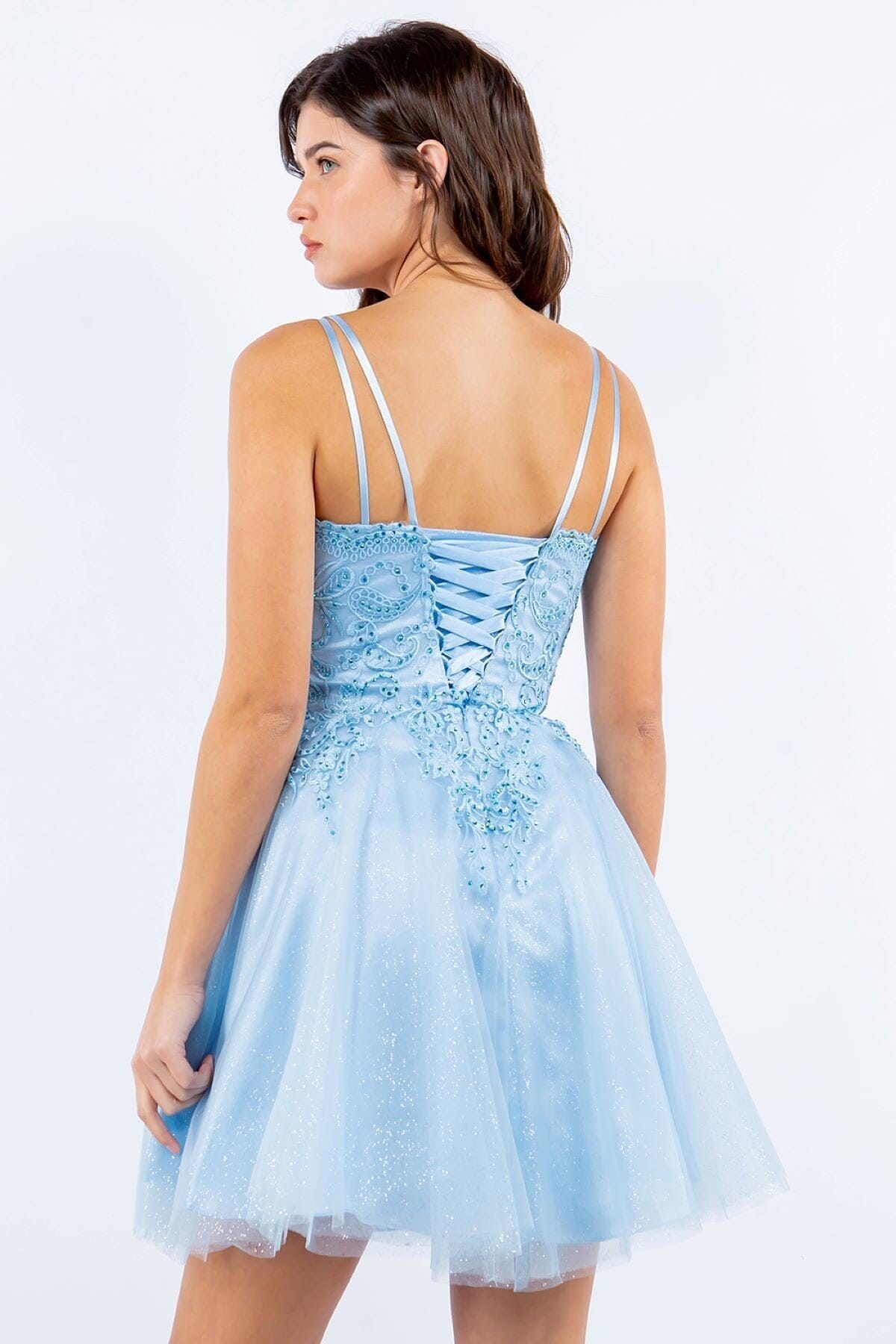 Applique Short Sleeveless Dress by Cinderella Couture 5125J - product image 2
