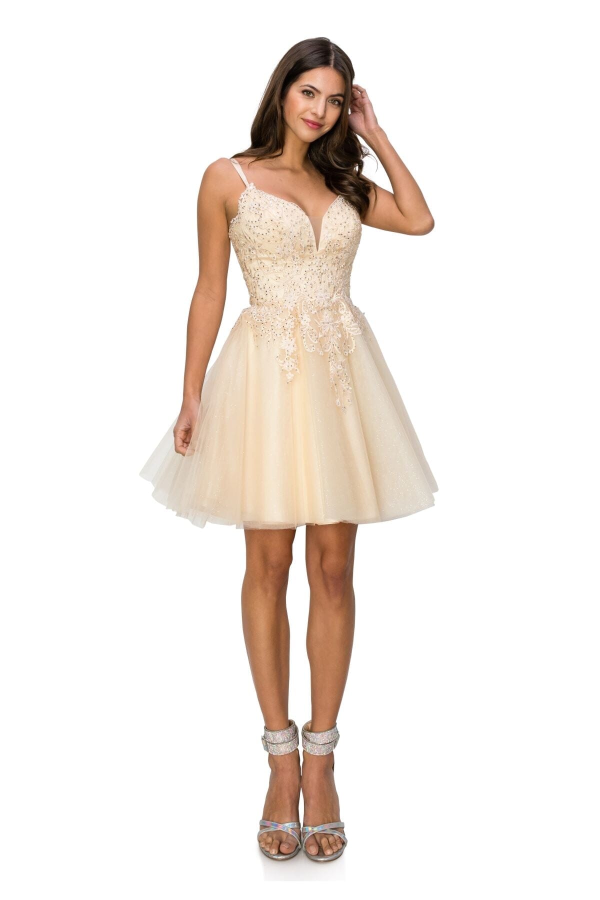 Applique Short Sleeveless Dress by Cinderella Couture 5125J - product image 9