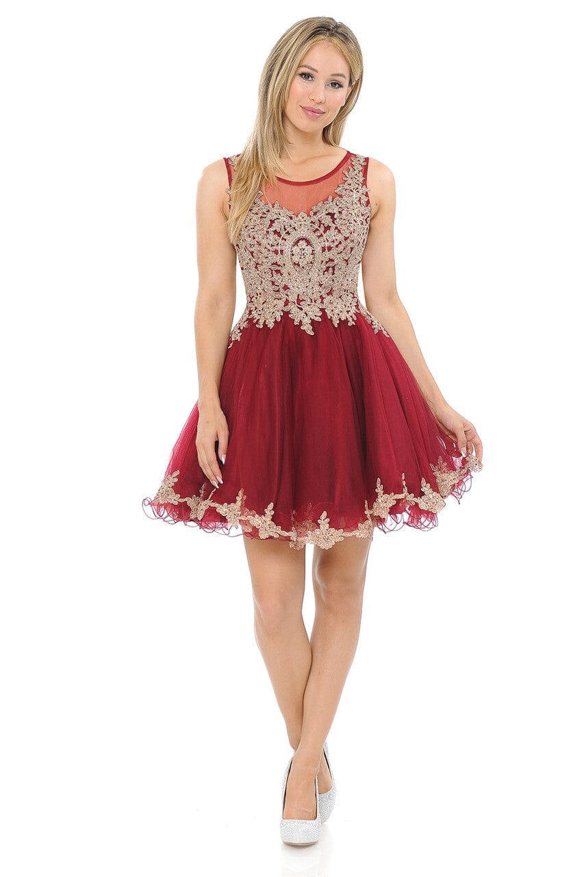 Applique Short Sleeveless A-line Dress by Lenovia 8101 - product image 9