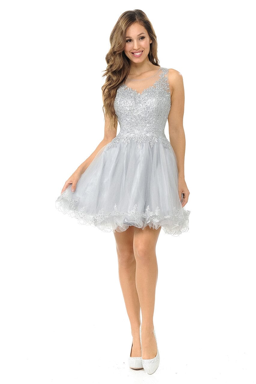 Applique Short Sleeveless A-line Dress by Lenovia 8101 - product image 6