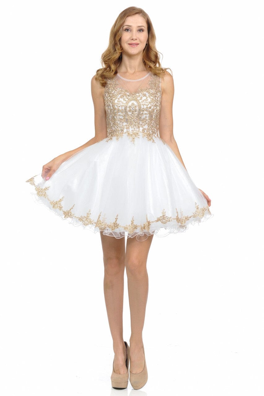 Applique Short Sleeveless A-line Dress by Lenovia 8101 - product image 8
