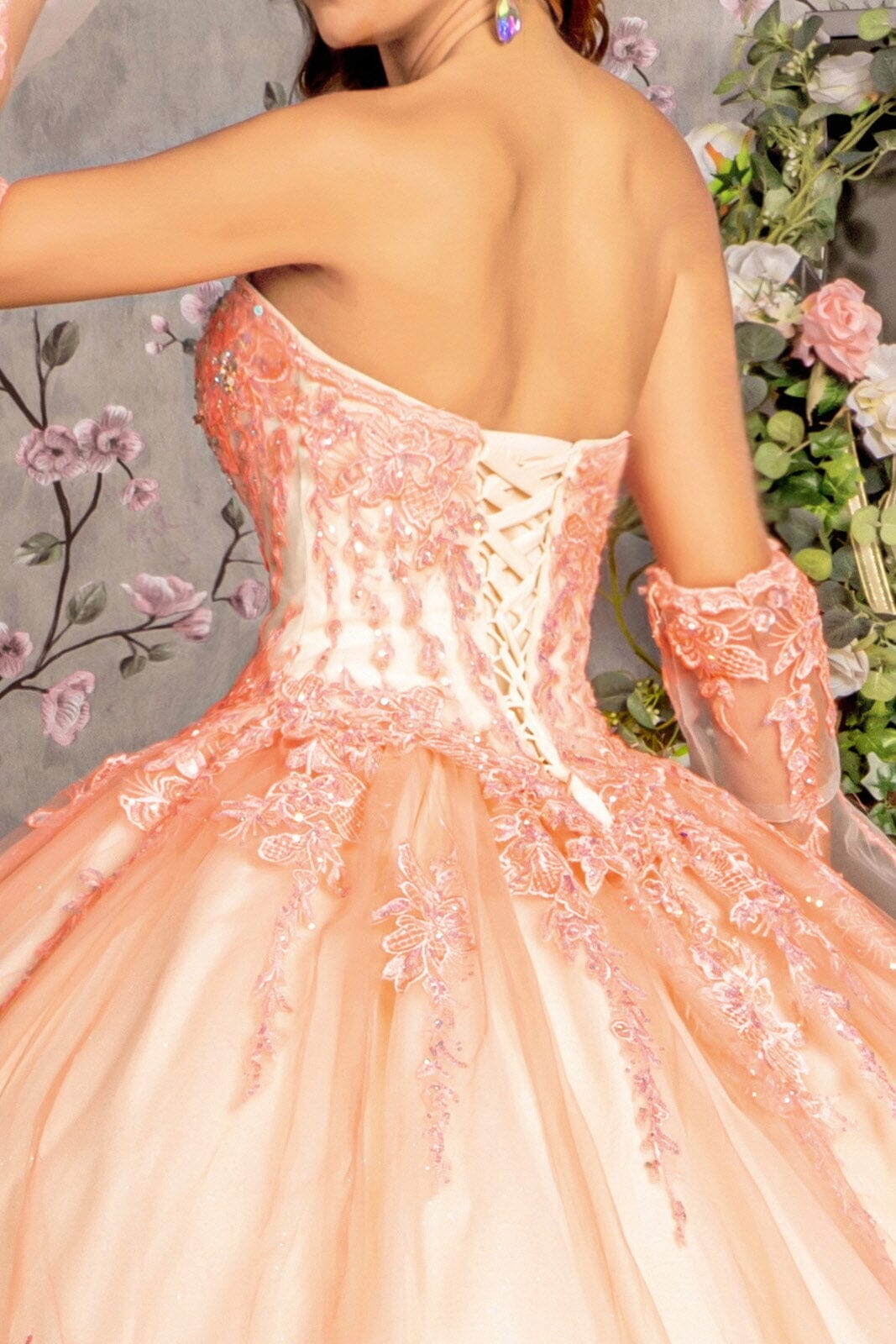 Applique Strapless Bell Sleeve Ball Gown by GLS Gloria GL3235 - product image 4