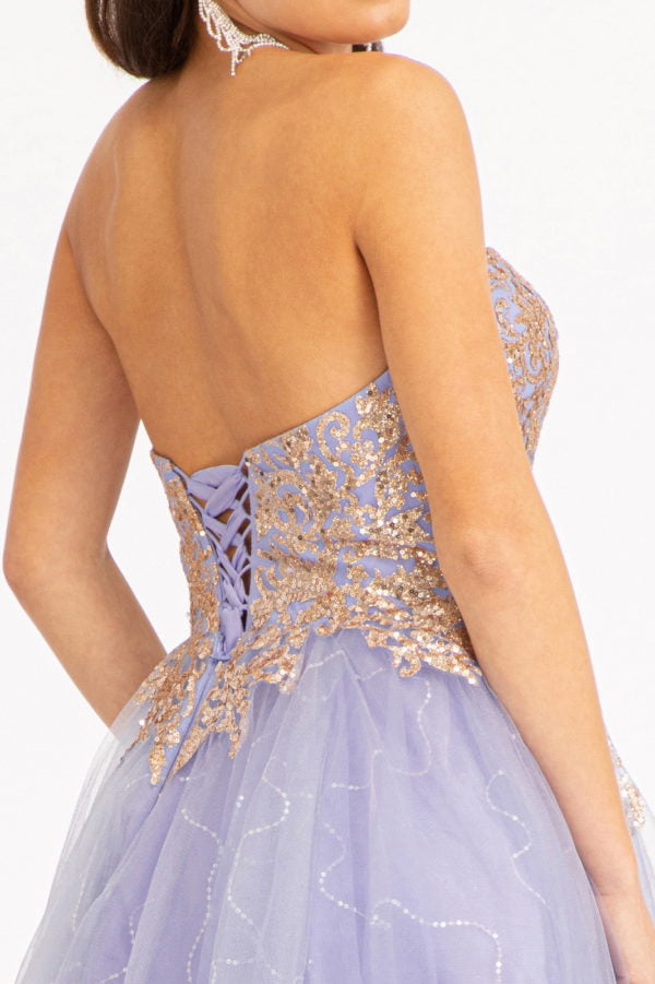 Beaded Bodice Short Strapless Dress by Elizabeth K GS1980 - product image 12