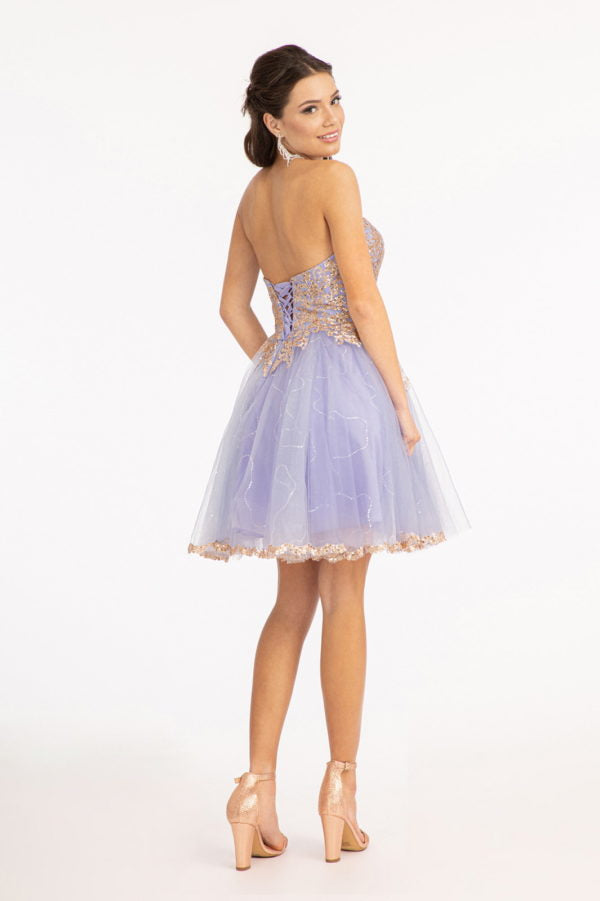 Beaded Bodice Short Strapless Dress by Elizabeth K GS1980 - product image 10