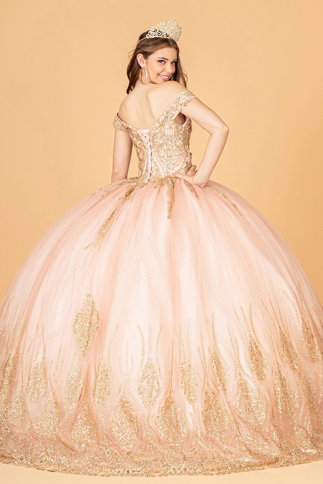 Beaded Off Shoulder Ball Gown by Elizabeth K GL3079 - product image 7