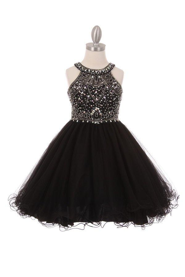 Beaded Short Halter Dress with Ruffled Skirt by Cinderella Couture 5022 - product image 12