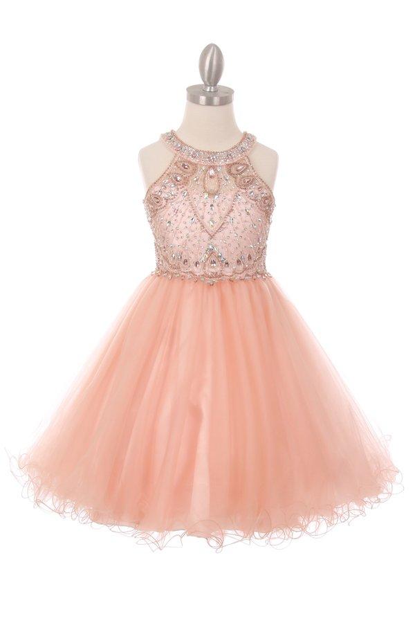 Beaded Short Halter Dress with Ruffled Skirt by Cinderella Couture 5022 - product image 10