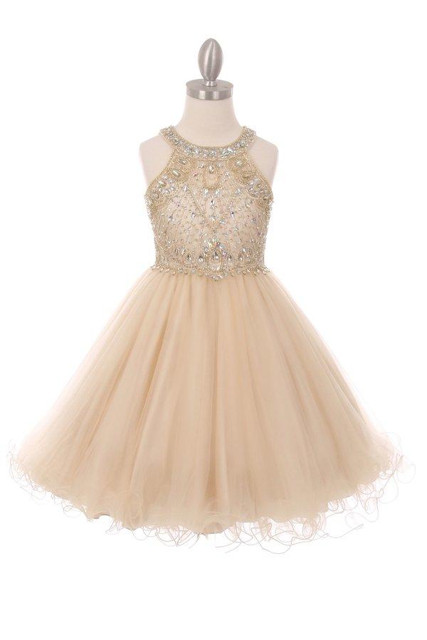 Beaded Short Halter Dress with Ruffled Skirt by Cinderella Couture 5022 - product image 6