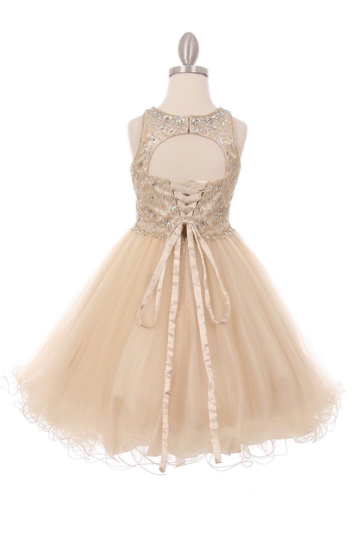 Beaded Short Halter Dress with Ruffled Skirt by Cinderella Couture 5022 - product image 8