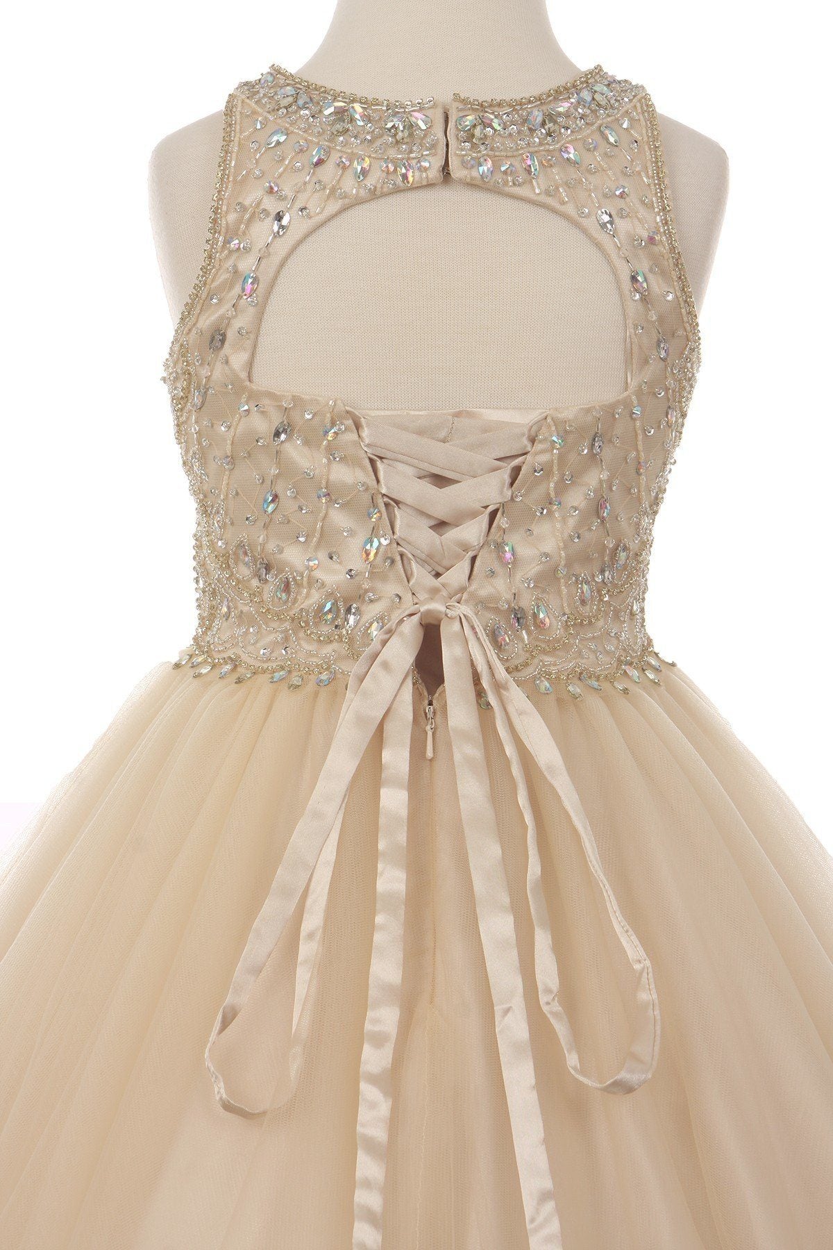 Beaded Short Halter Dress with Ruffled Skirt by Cinderella Couture 5022 - product image 9