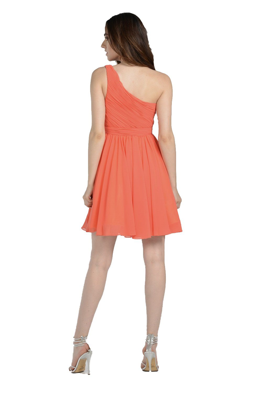 Blue Short One Shoulder Ruched Dress by Poly USA - product image 6