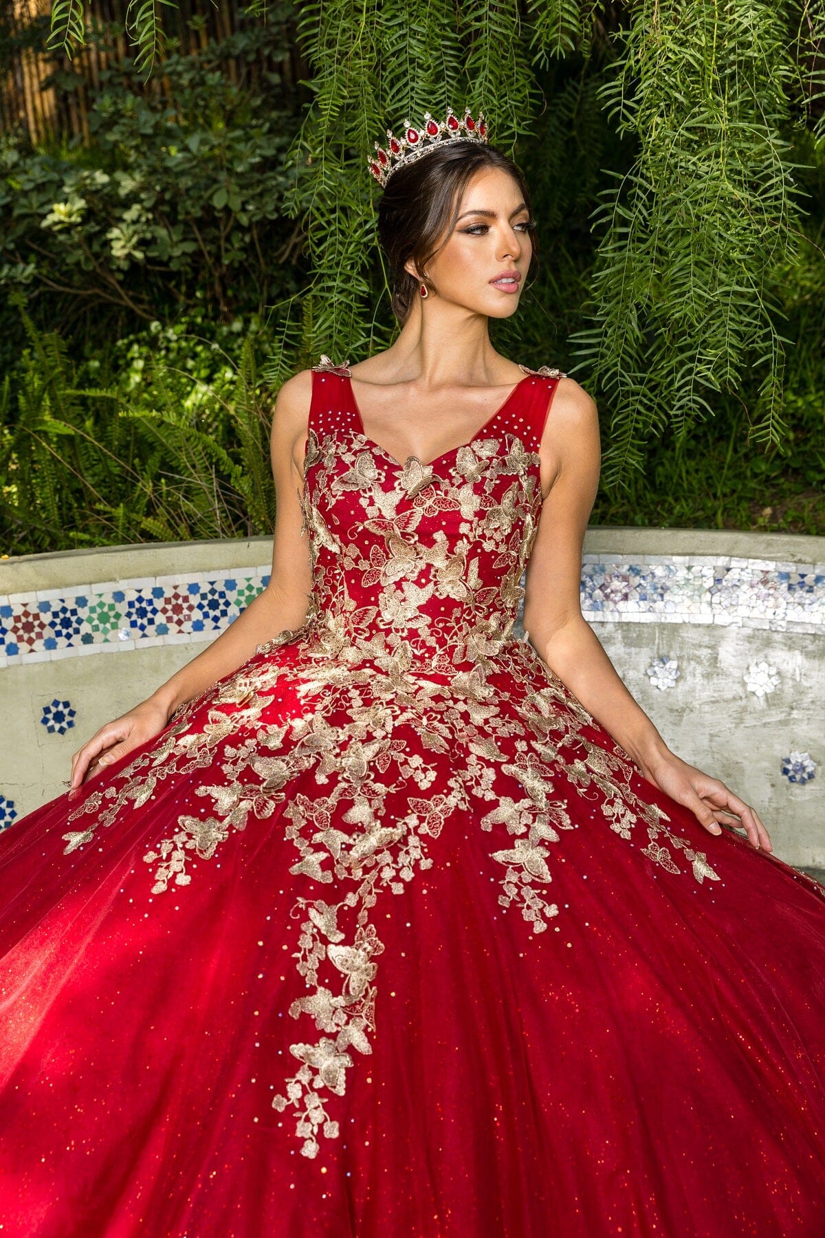 Butterfly Sweetheart Ball Gown by Cinderella Couture 8046J - product image 3