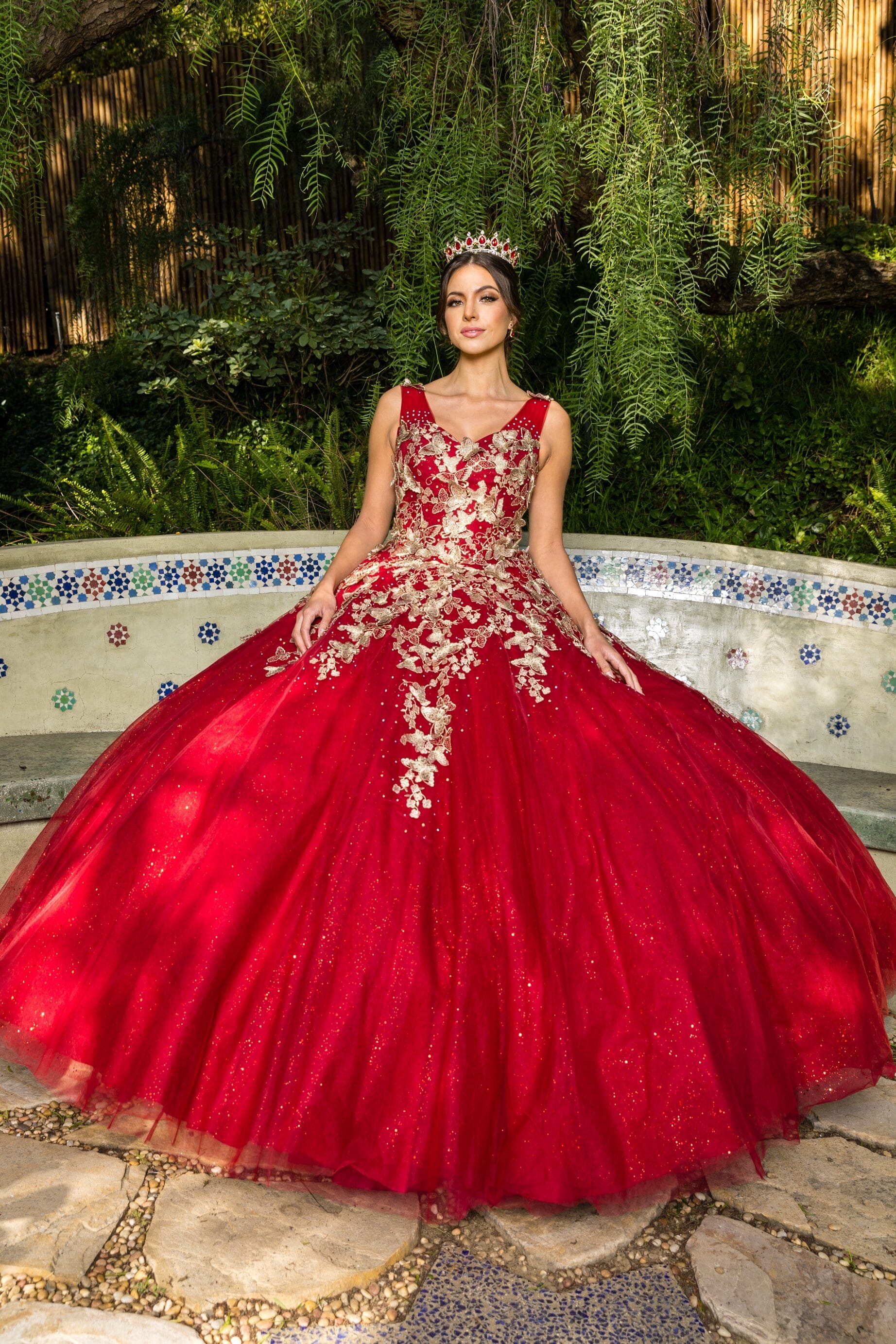 Butterfly Sweetheart Ball Gown by Cinderella Couture 8046J - product image 4