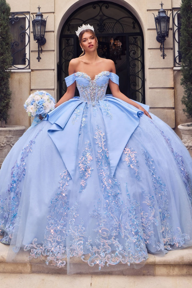 Quinceañera ball gown in LT BLUE