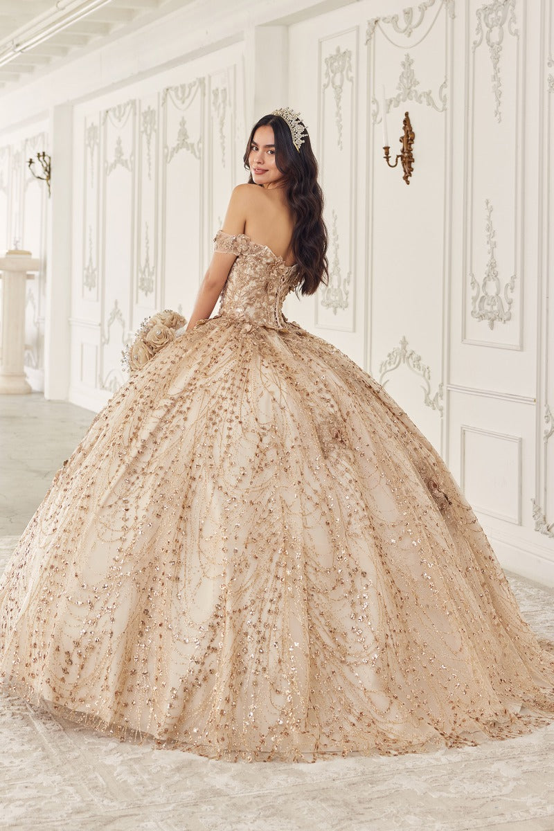 Cinderella Divine 15712 quinceañera gown CHAMPAGNE
