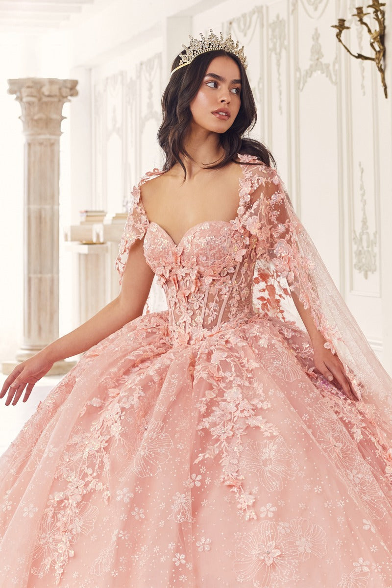 Cinderella Divine 15719 quinceañera gown BLUSH