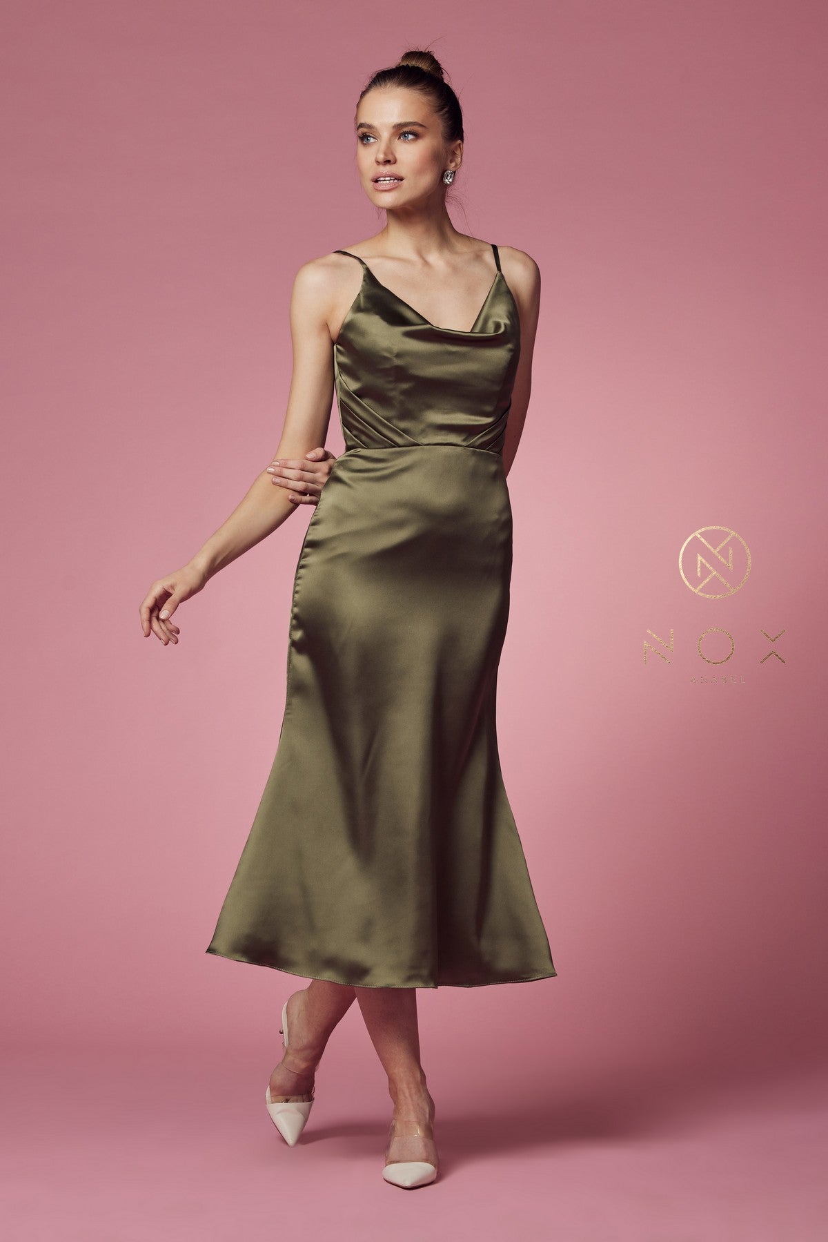 Cowl Neck Midi Dress by Nox Anabel R1027 - product image 4