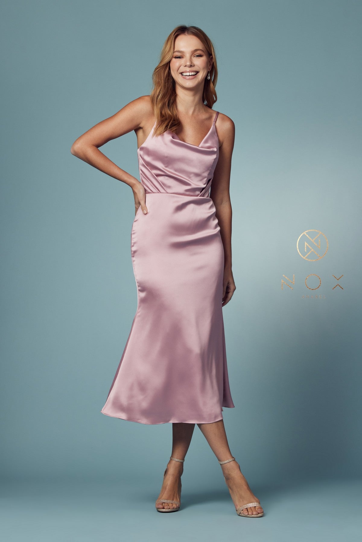 Cowl Neck Midi Dress by Nox Anabel R1027 - product image 7