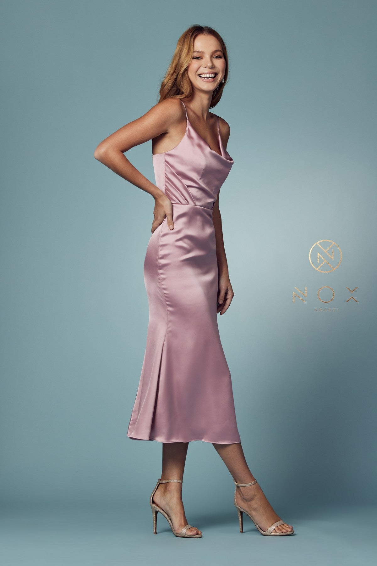 Cowl Neck Midi Dress by Nox Anabel R1027 - product image 9