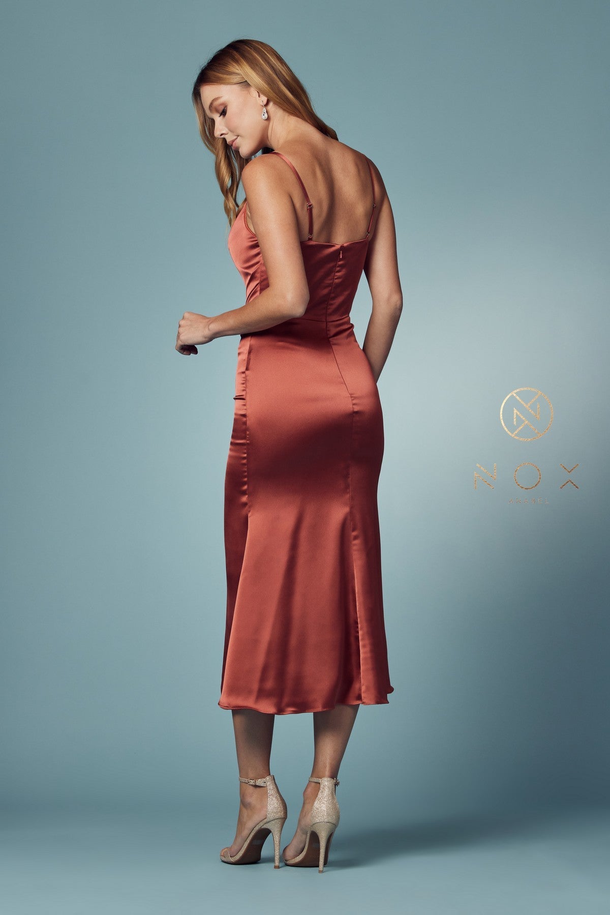 Cowl Neck Midi Dress by Nox Anabel R1027 - product image 2